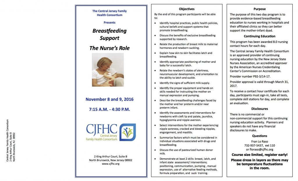 Breastfeeding Support; The Nurse's Role New Jersey Breastfeeding